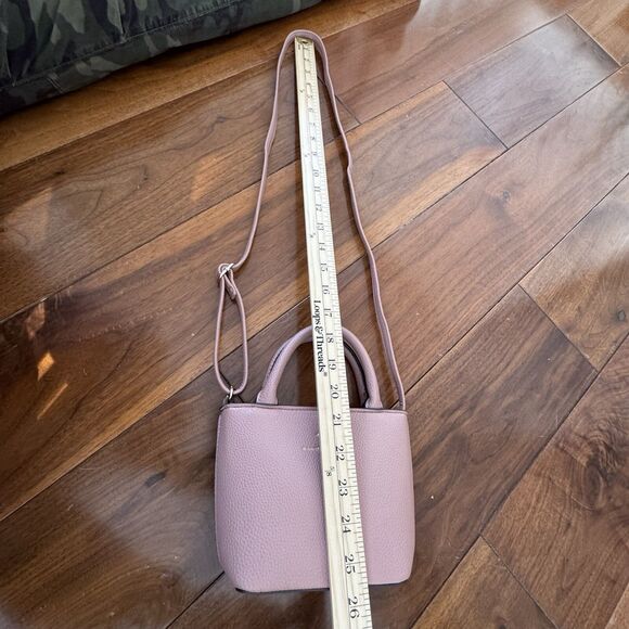 Nanette Lepore Mini Crossbody Bag Blush Pink Vegan Preppy Classic Minimal - Picture 15 of 16